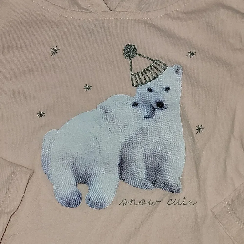 CARTER'S 2-PIECE PINK AND WHITE POLAR BEAR OUTFIT, Size 2T